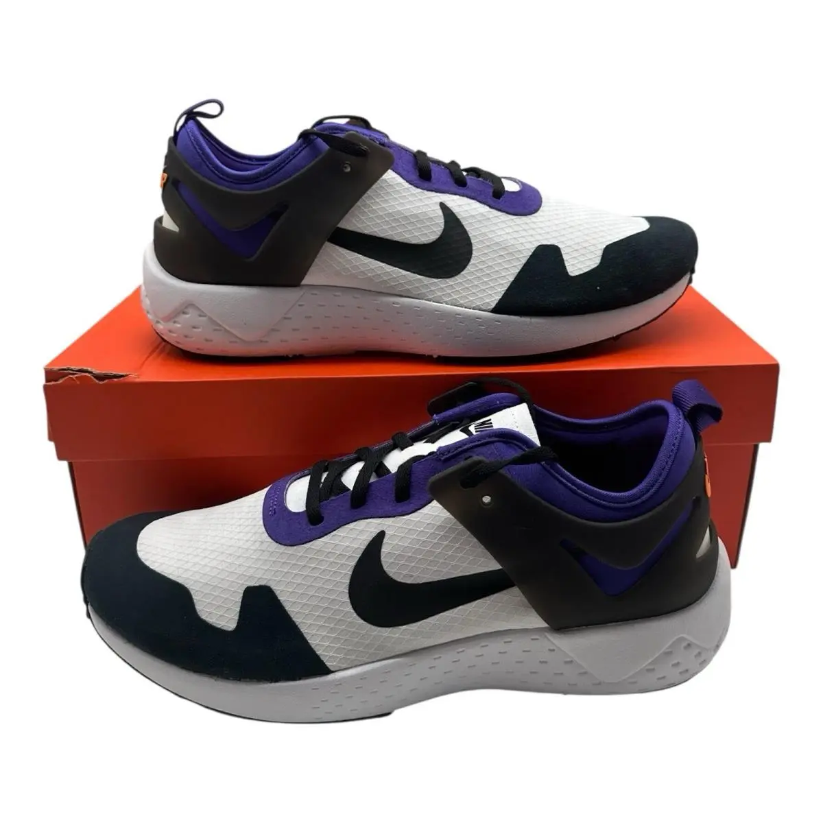 Nike Air Zoom Lite QS Shoes Mens Sz 11.5 White Black Purple Sneakers 850560-105