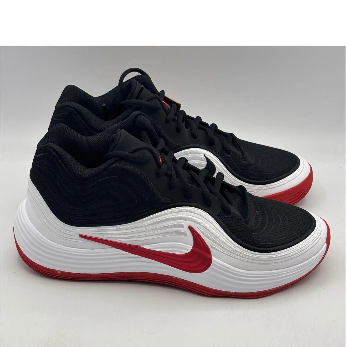 Nike Precision 8 Mid Shoes Men Size 9.5 Black Red Basketball IH1105-003