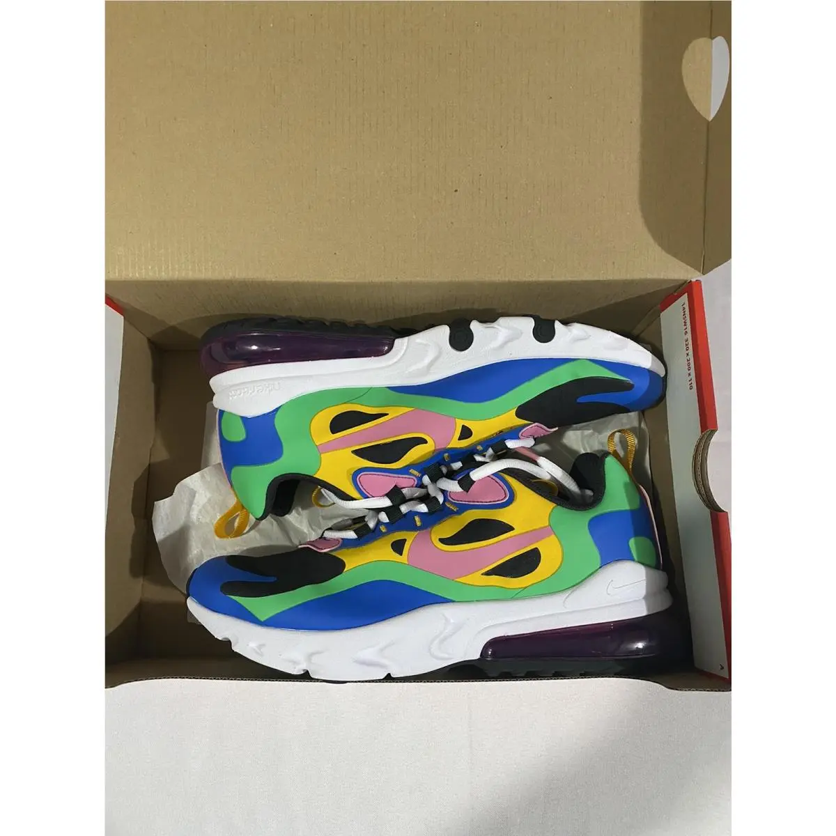 Youth Size 6Y Magic Flamingo Nike Air Max 270 React GS Running Shoes