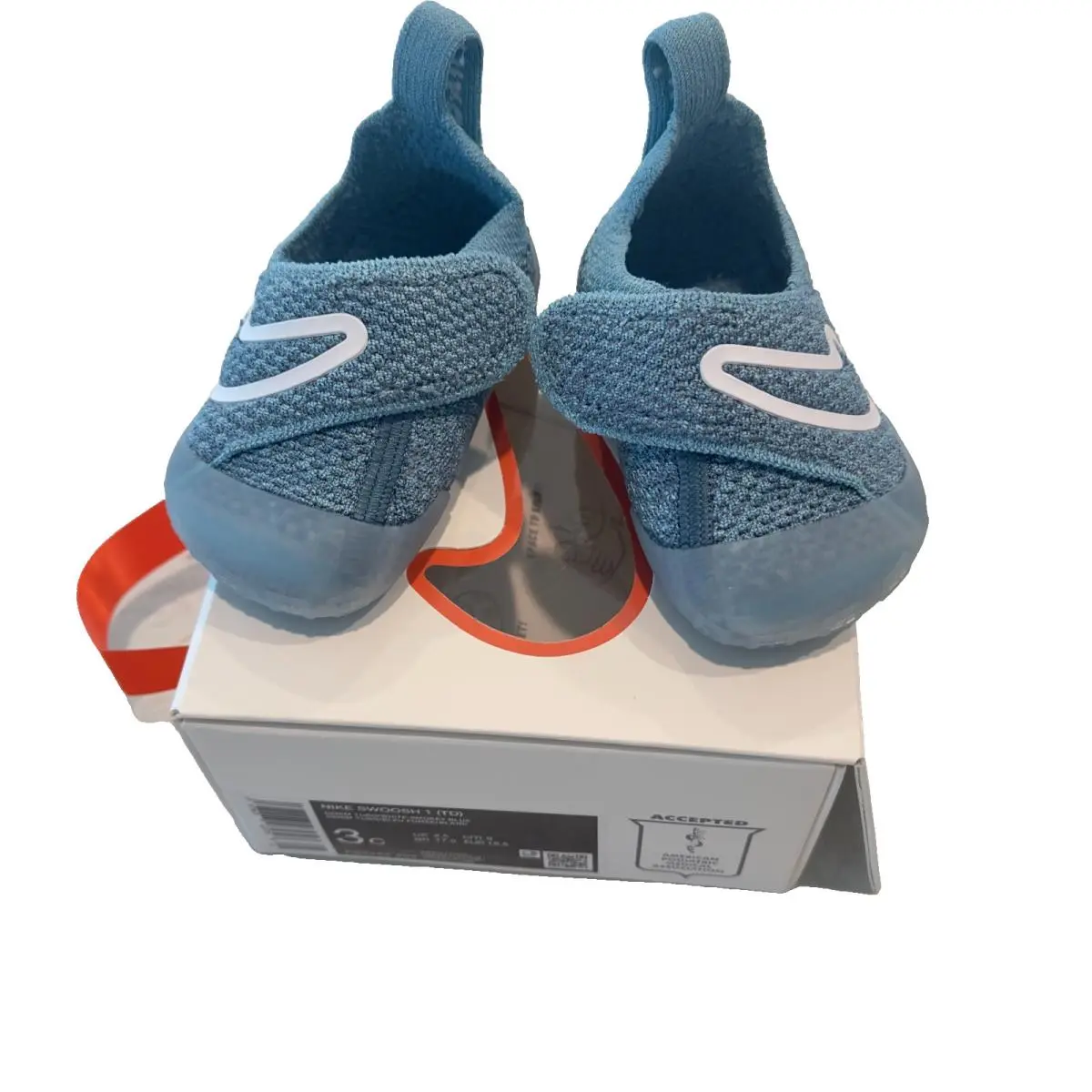 Nike Swoosh 1 TD Infant Denim Turq/white Smokey Blue Sz 3C FB3244-403