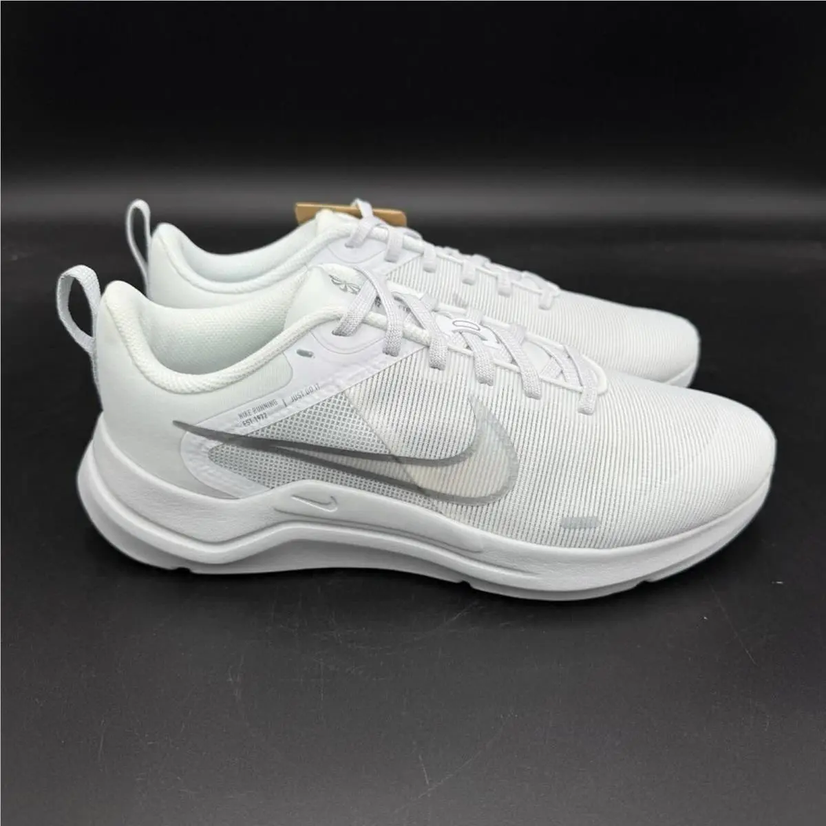 Nike Downshifter 12 Road Running Shoes White/platinum DD9294-100 Women’s Size 8