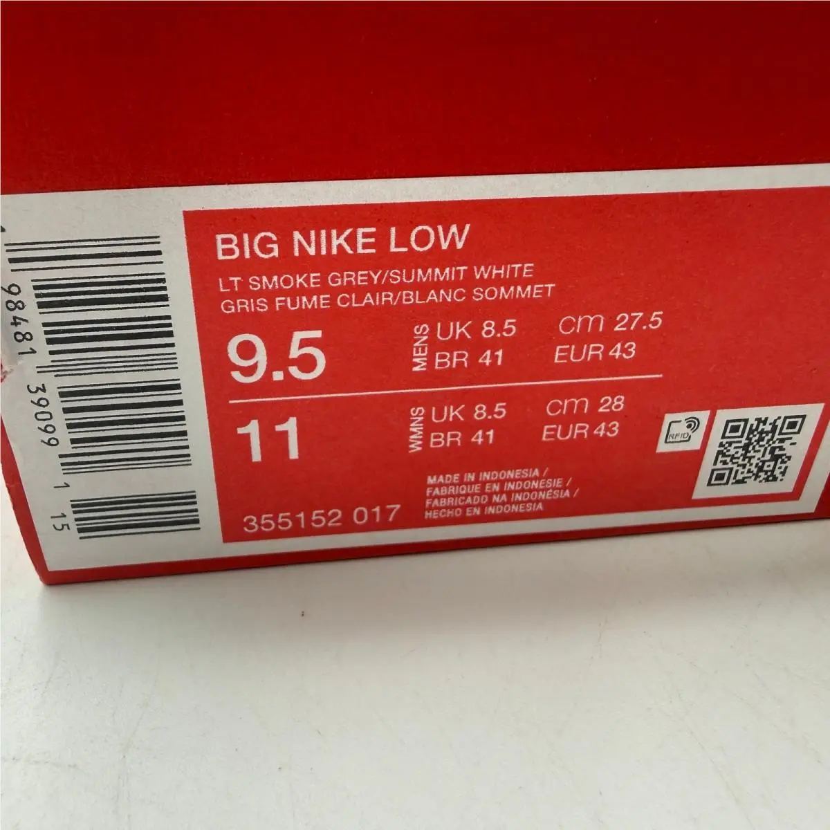 Nike shoes - Big Nike Low - Big Low - Gray 0