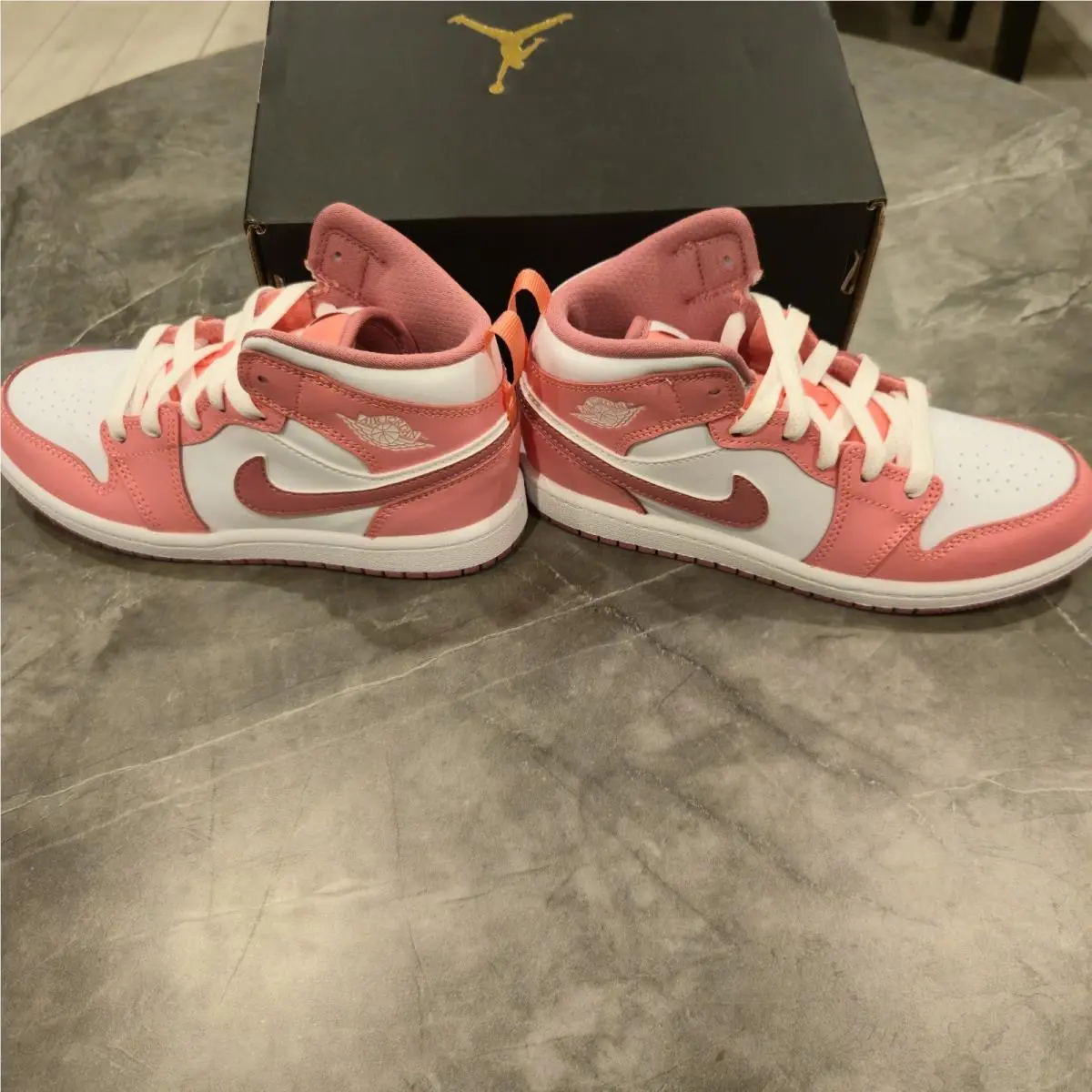 Nike shoes - Air Jordan 1 - Air - DQ8424 616 - Multicolor, Manufacturer: CORAL CHALK/DESERT BERRY-WHITE 3