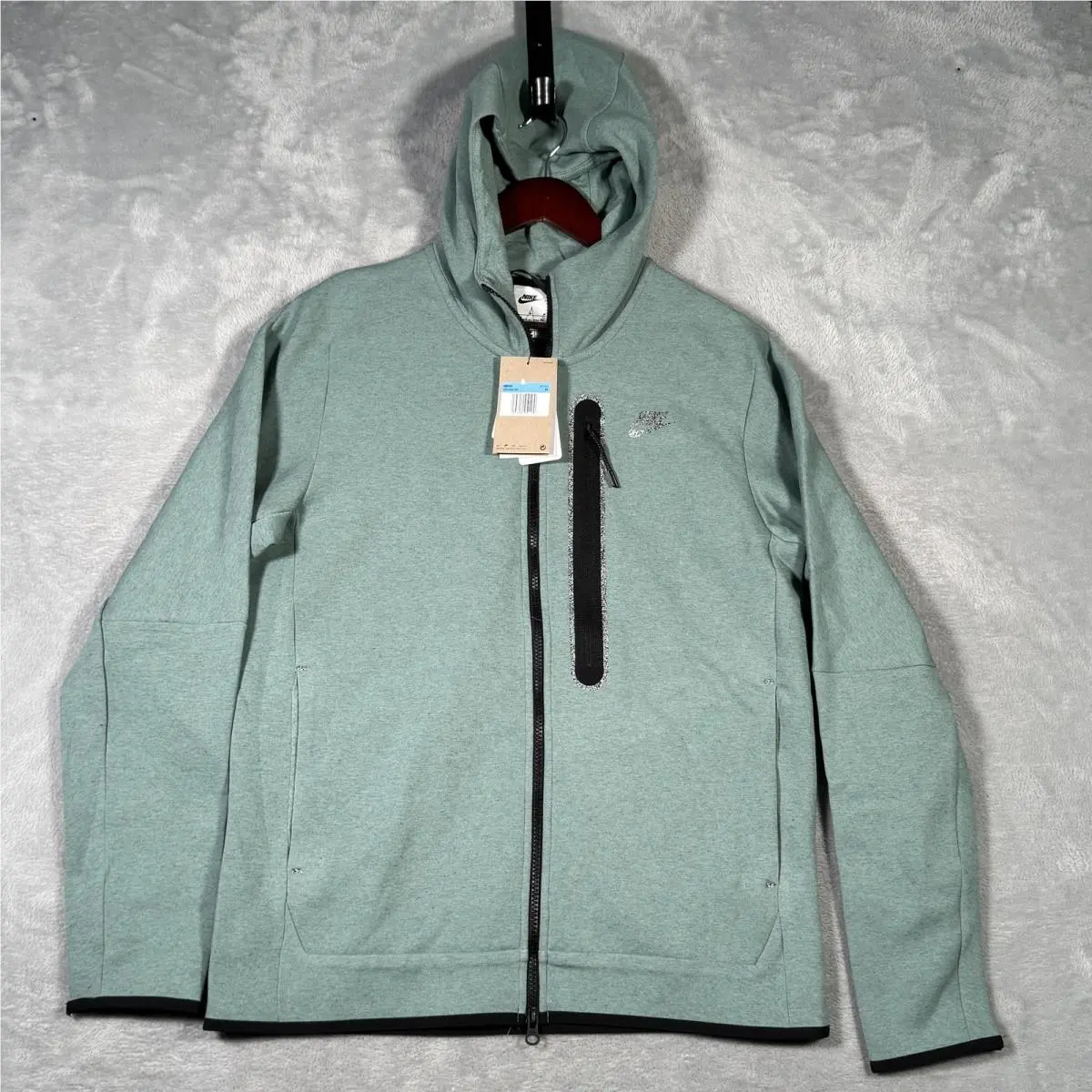 Nike Jacket Mens Medium Full Zip Hoodie Tech Fleece DD4688-361 Reflective