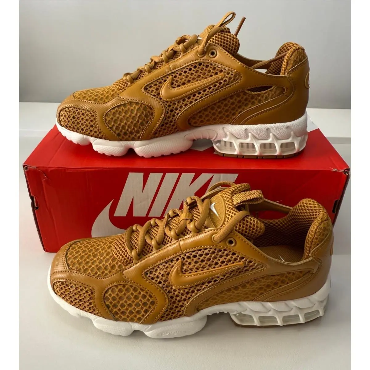 Nike Air Zoom Spiridon Cage 2 Wheat Sneakers HQ3552-799 M 8.5 W 10