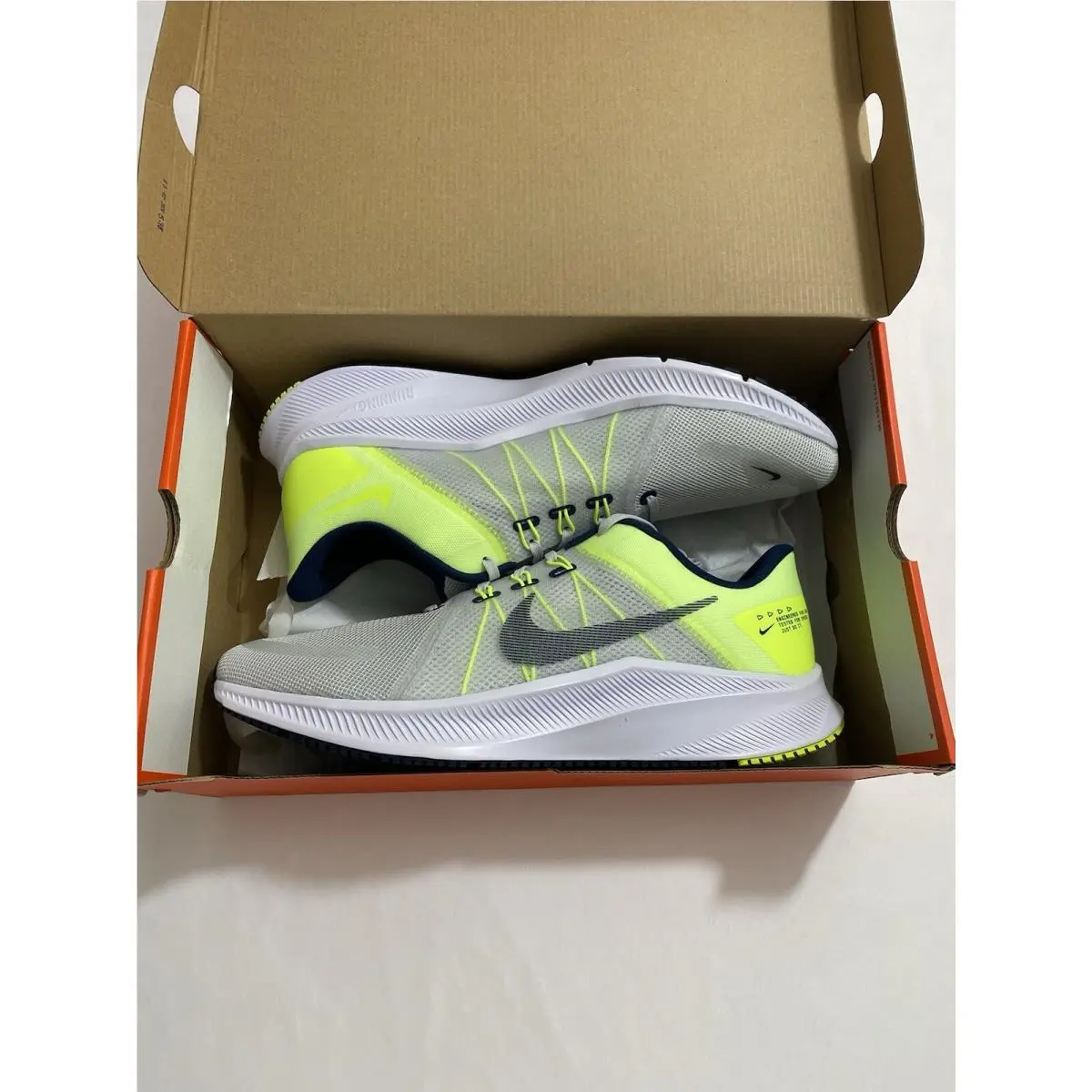 Mens Size 14 White Navy Nike Quest 4 Running Shoes DA1105 003