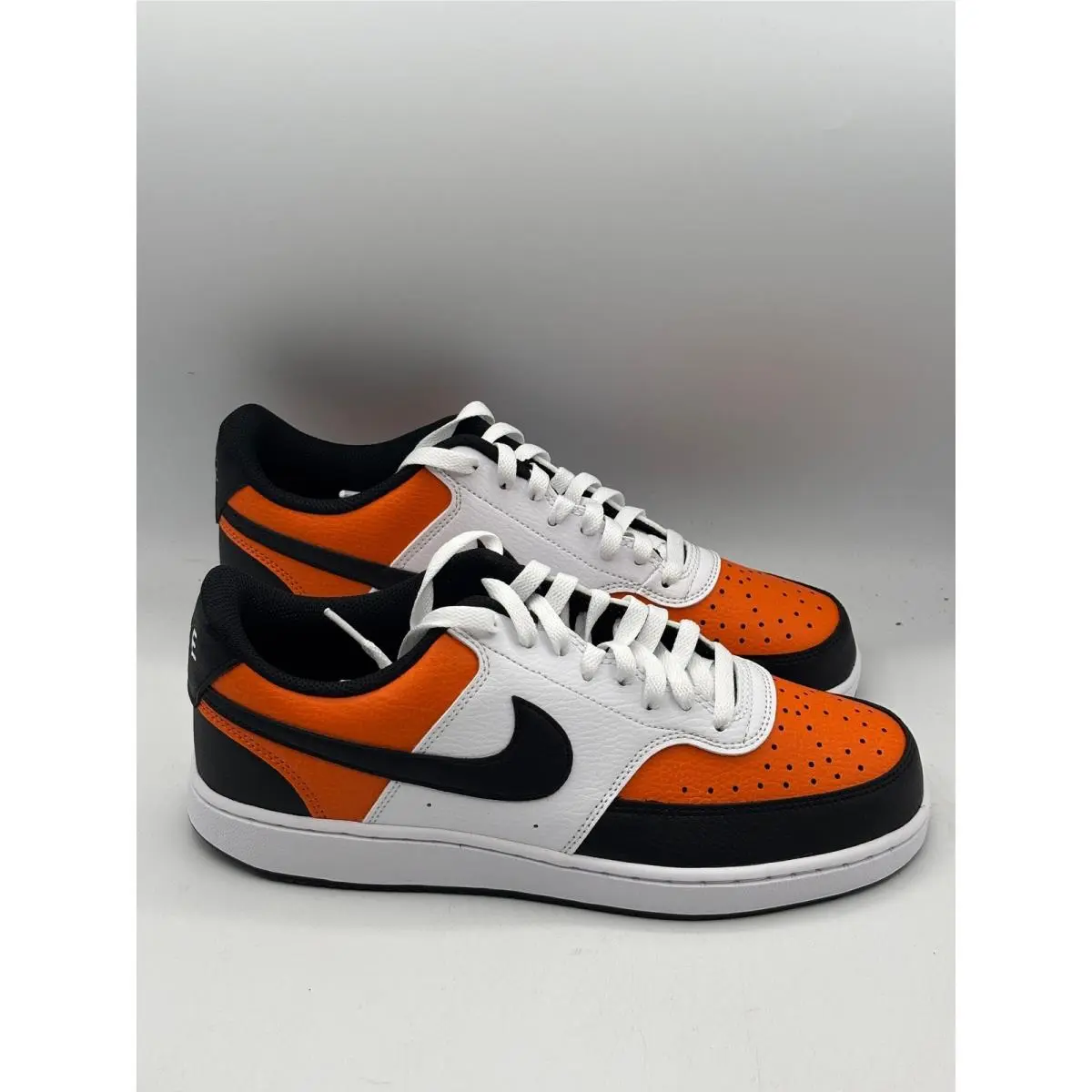 Nike Court Vision Lo Mens 9.5 Starfish Black White Retro Sneakers CD5463-104
