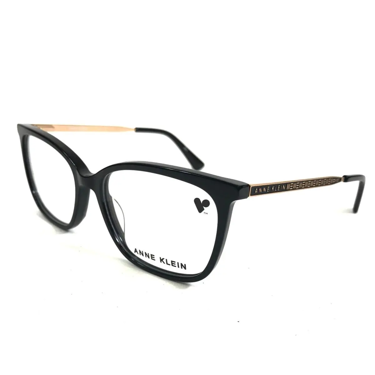 Anne Klein Eyeglasses Frames AK5095 001 Black Gold Butterfly Full Rim 54-16-140