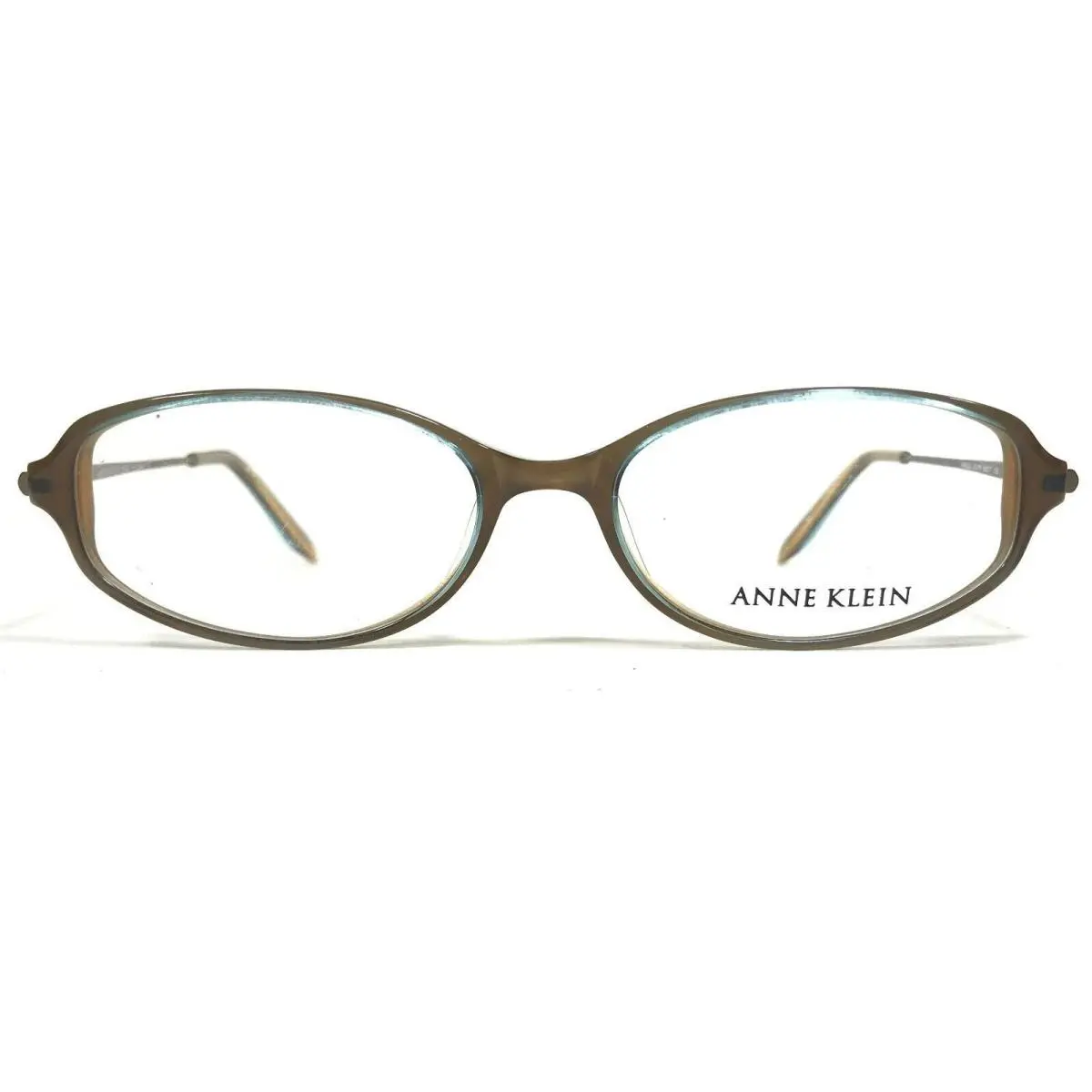 Eyeglasses Frames AK8024 K5170 Clear Blue Brown Oval 52-17-135 by Anne Klein