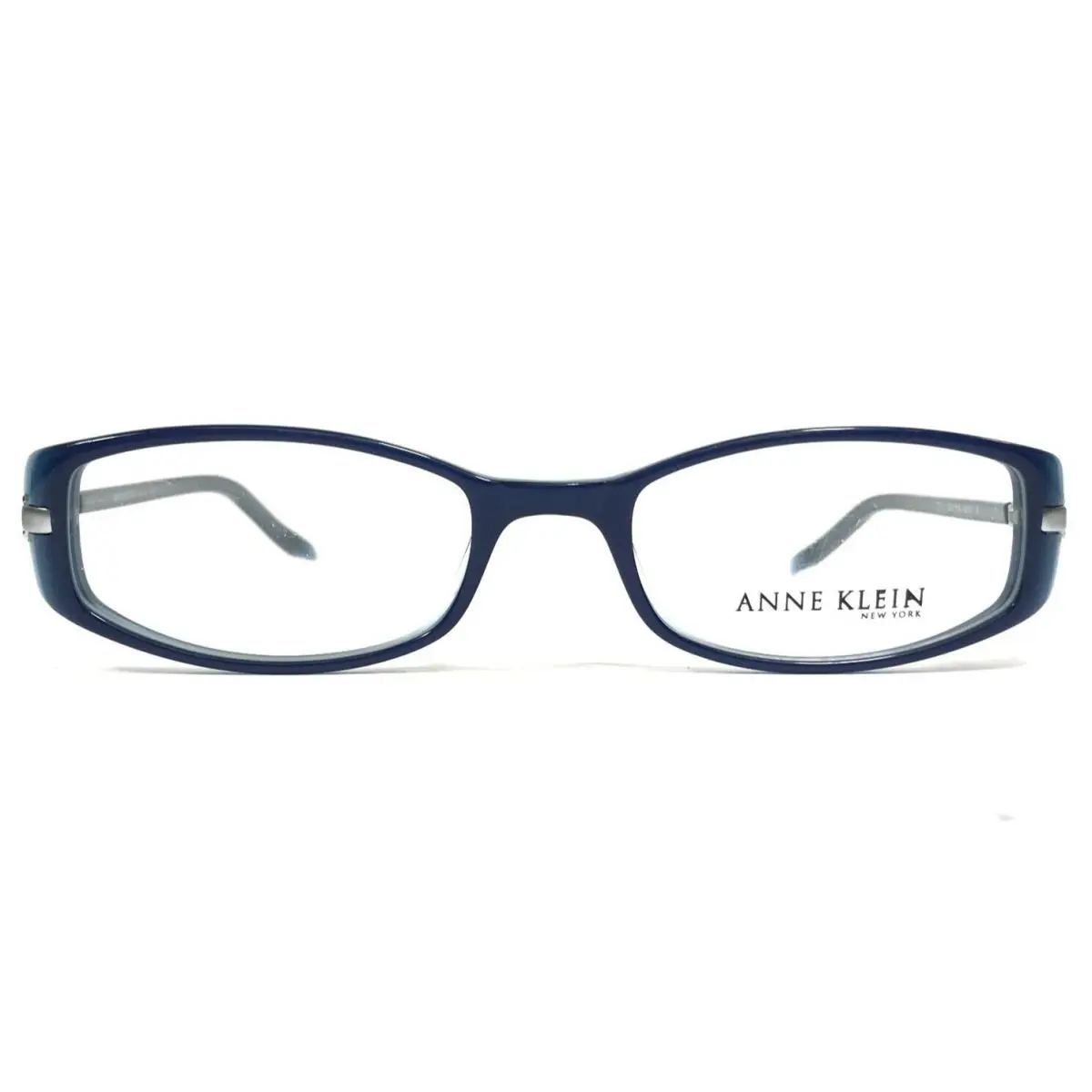 Anne Klein Eyeglasses Frames 8029 115 Blue Silver Oval Full Rim 48-18-135
