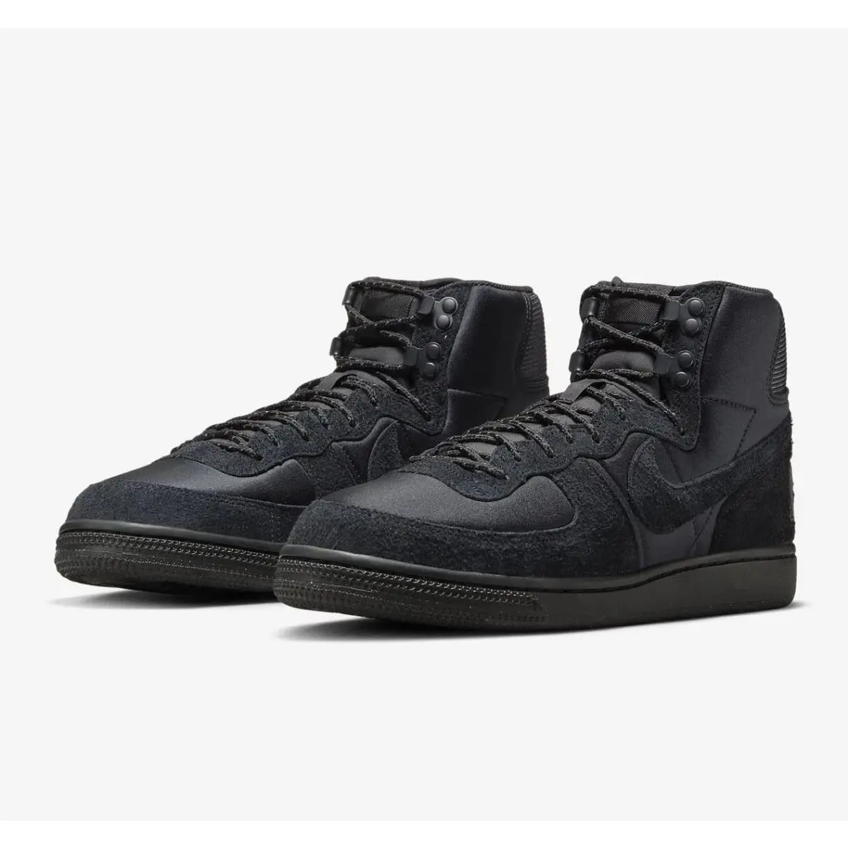 Men`s Size 8.5 Nike Terminator High Shoes Basketball Triple Black FJ5464-010