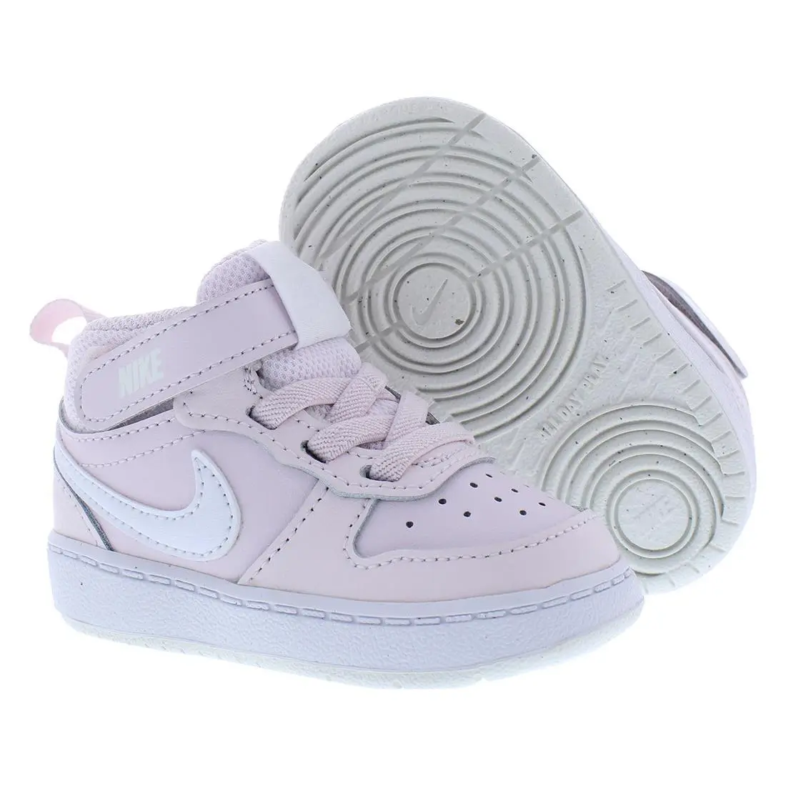 Nike Court Borough Mid 2 Infant/toddler Shoes Size 7 Color: Pearl - Pearl Pink/White/Summit White, Main: Pink