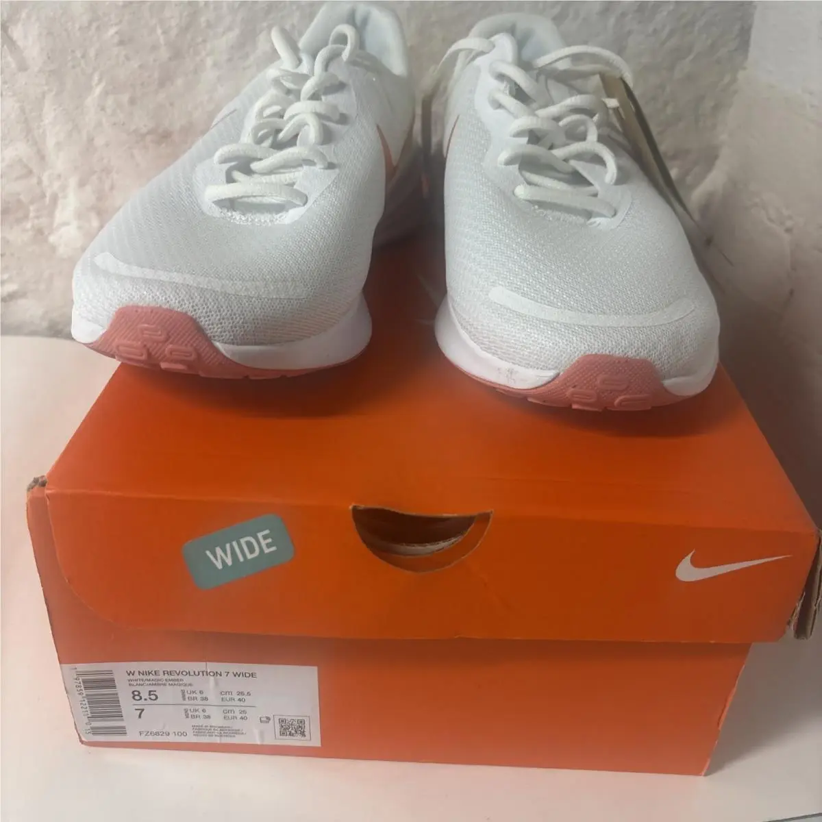 Nike shoes - Nike Revolution 7 - Revolution - FZ6829-100 - White/Magic Ember, Manufacturer: White/University Gold/Magic Ember 5