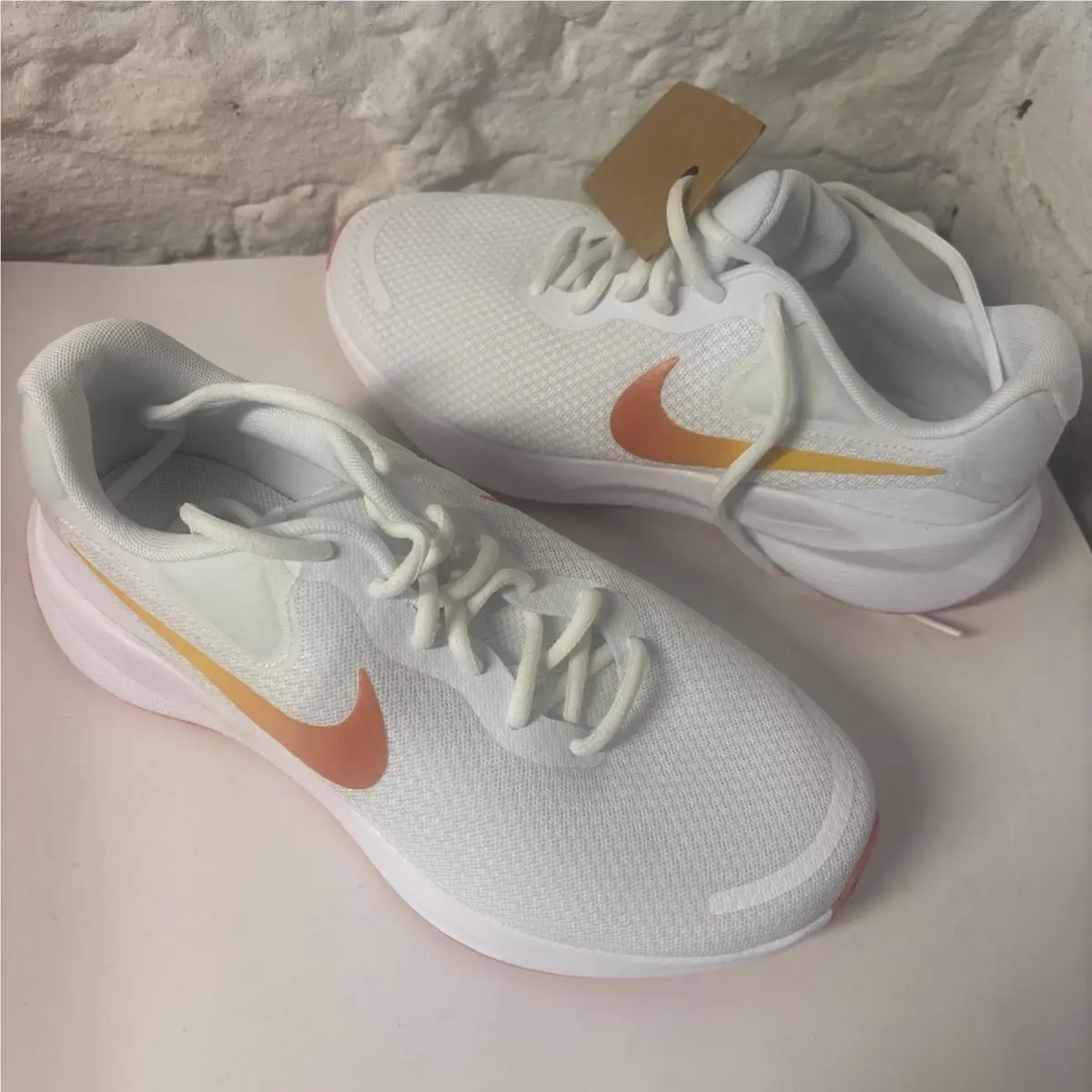 Nike shoes - Nike Revolution 7 - Revolution - FZ6829-100 - White/Magic Ember, Manufacturer: White/University Gold/Magic Ember 1