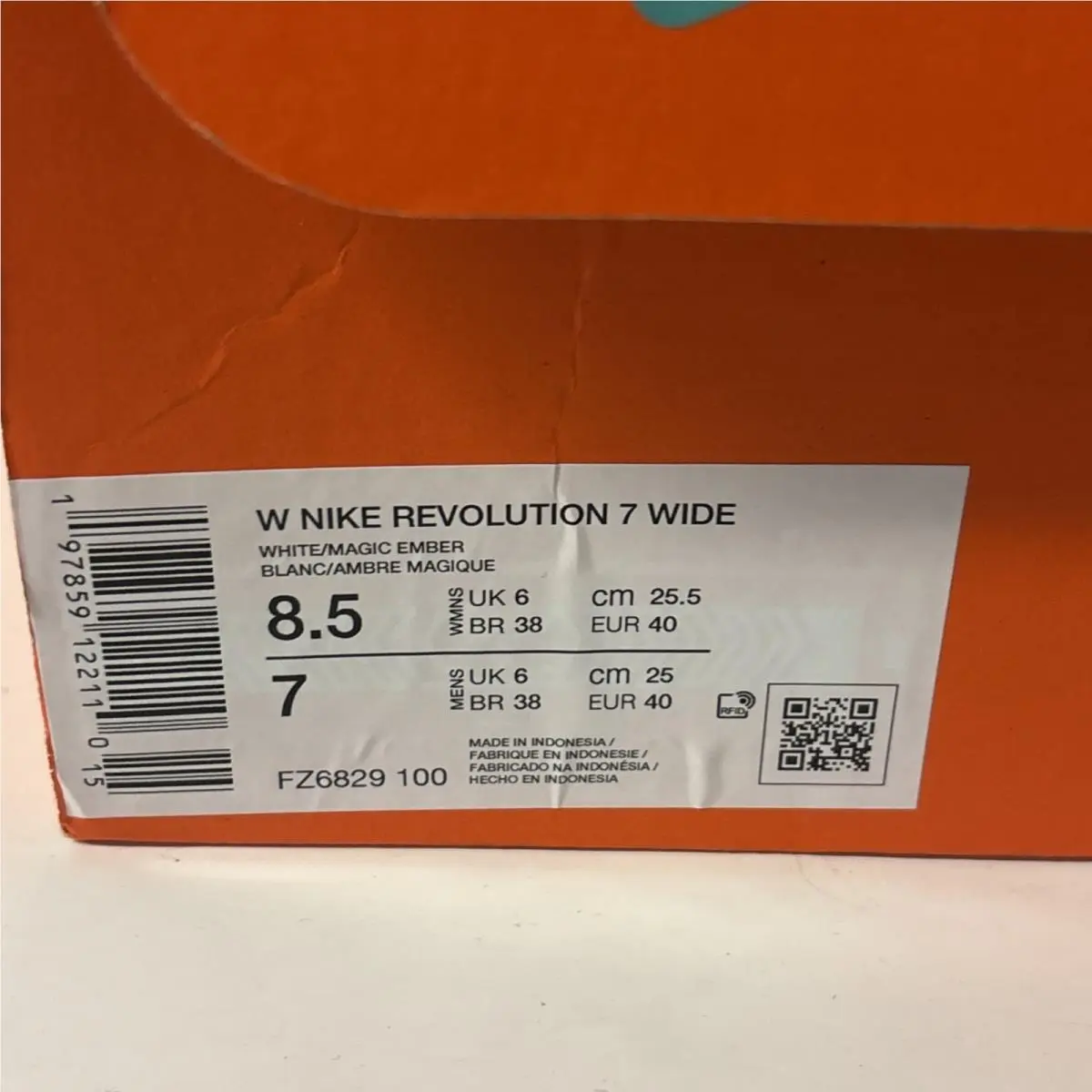 Nike shoes - Nike Revolution 7 - Revolution - FZ6829-100 - White/Magic Ember, Manufacturer: White/University Gold/Magic Ember 6