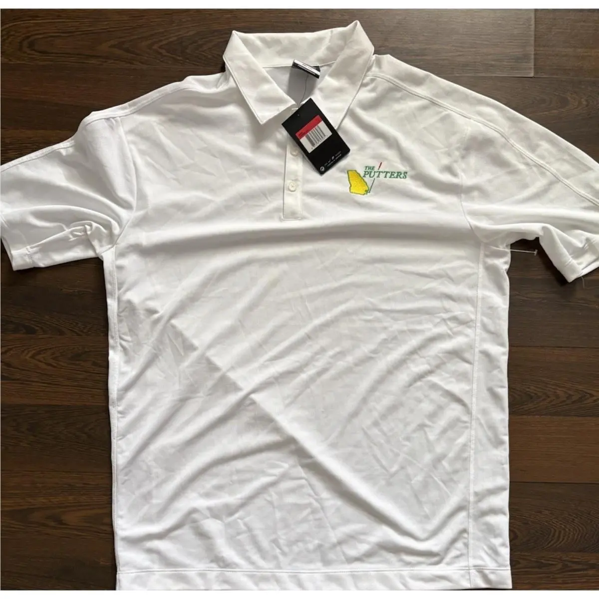 Rear Find Tee-town Master Nike Golf Players Polo Louisanna Men’s Sz L White