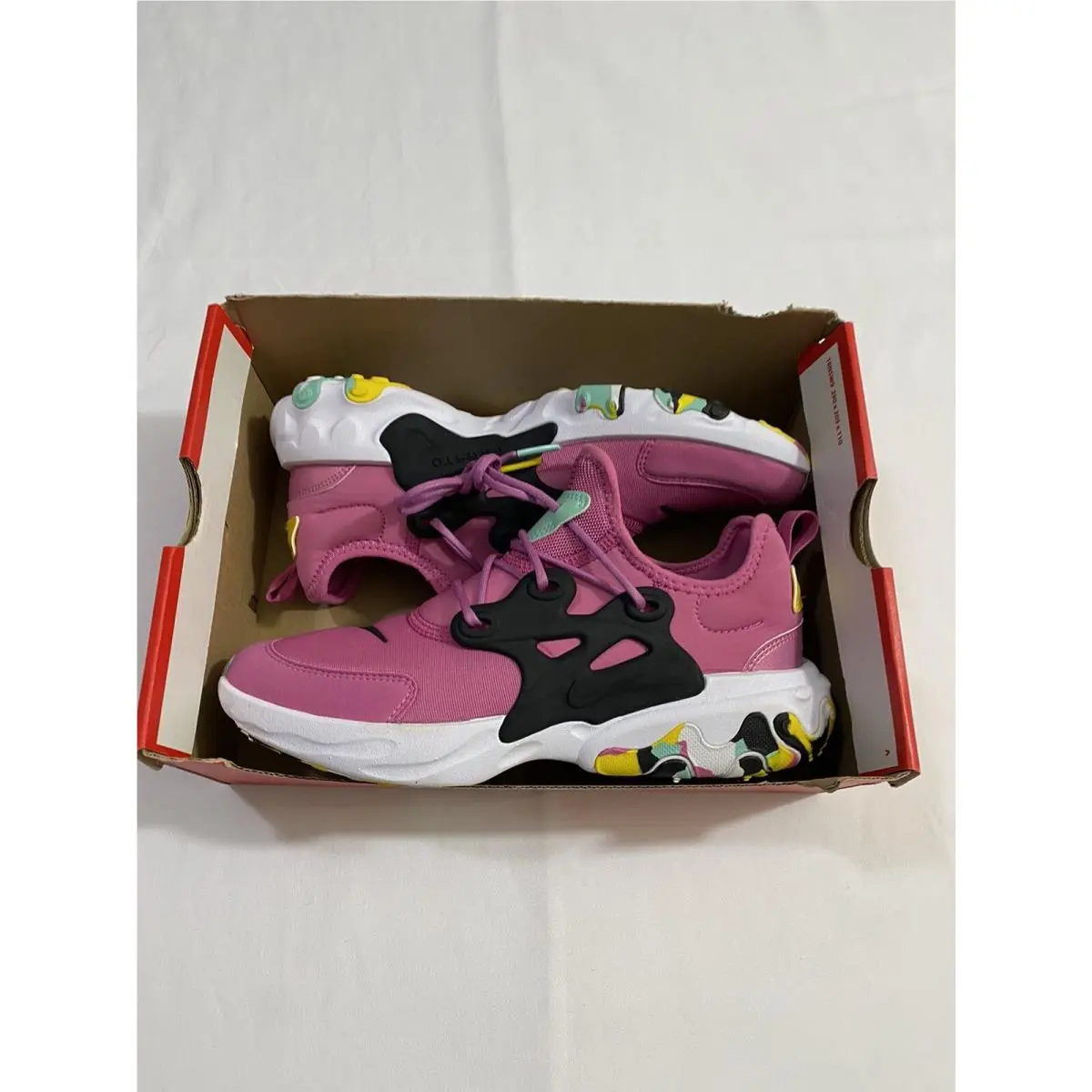 Youth Size 6Y Pink Nike React Presto Running Shoes CD8138 600