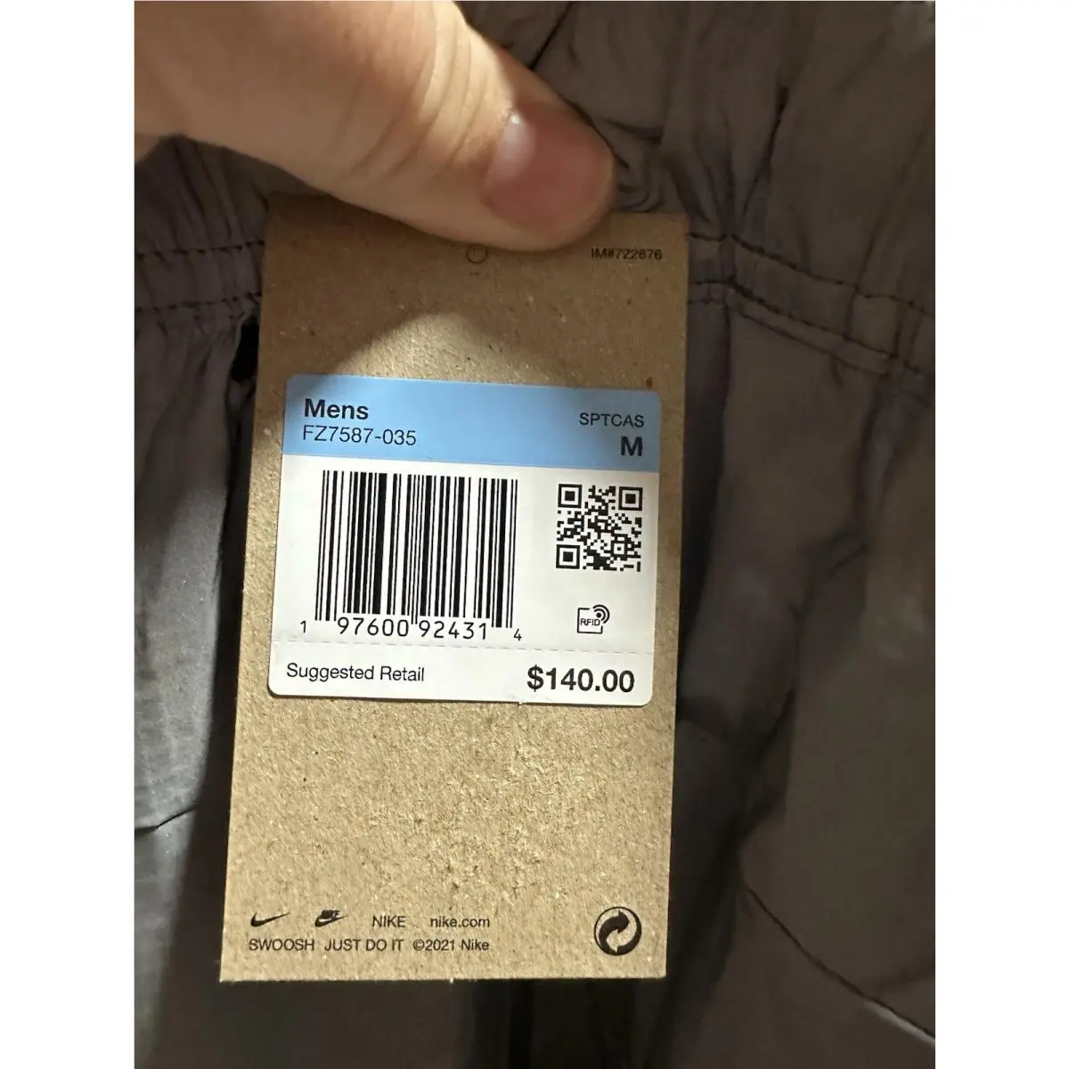 Nike clothing - Nike Tech Woven Flash - Tech Woven Flash - Reflect Silver / Black (UPC: 197600924314) 4