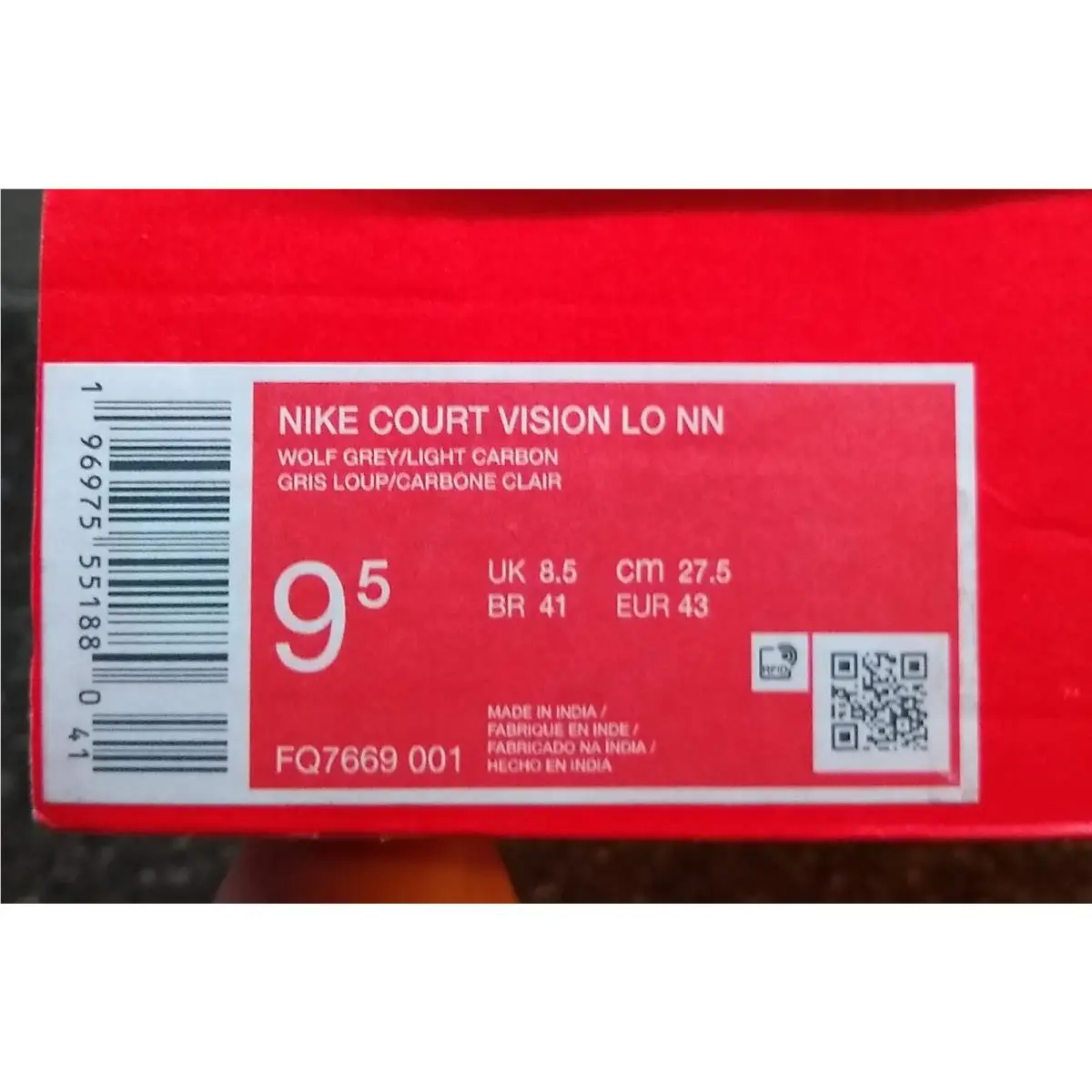 Nike shoes - Nike Court Vision - Court Vision - FQ7669-001 - Gray (UPC: 196975534999) 5