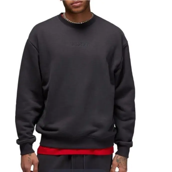 Air Jordan XL Wordmark Fleece Crewneck Men`s Sweatshirt Off Noir FJ7788-045 by Nike