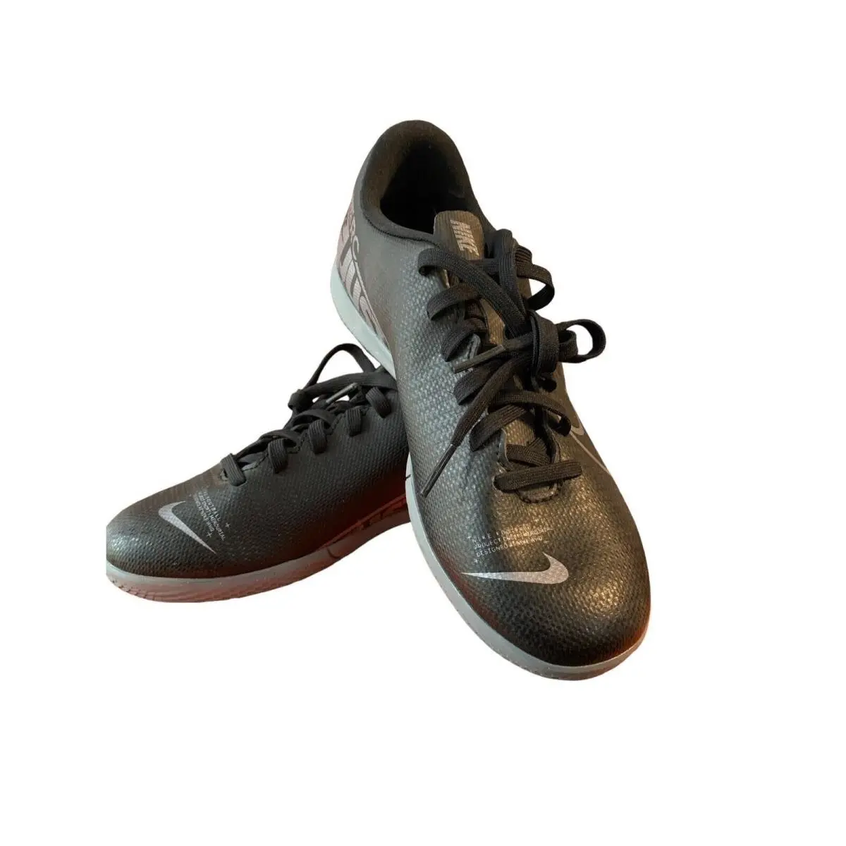 Junior Vapor 13 Club IC Nike Mercurial Black Cool Grey Sneakers Size 4Y