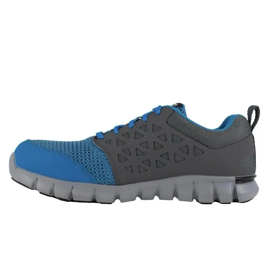 Reebok Work Men`s Sublite Cushion Alloy Toe Comfort A Blue/grey - 4.5 Wide
