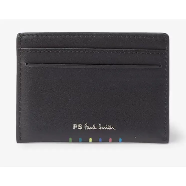 Paul Smith Mens Wallet Card Holder Stripped Black