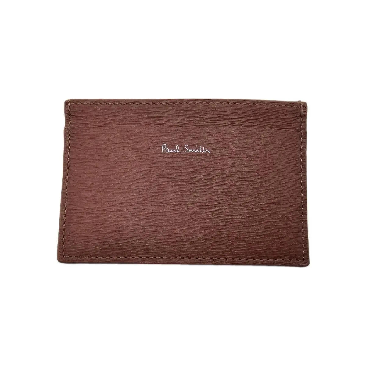 Saffiano Leather Credit Card Holder Brown Italy MK026020 by Paul Smith