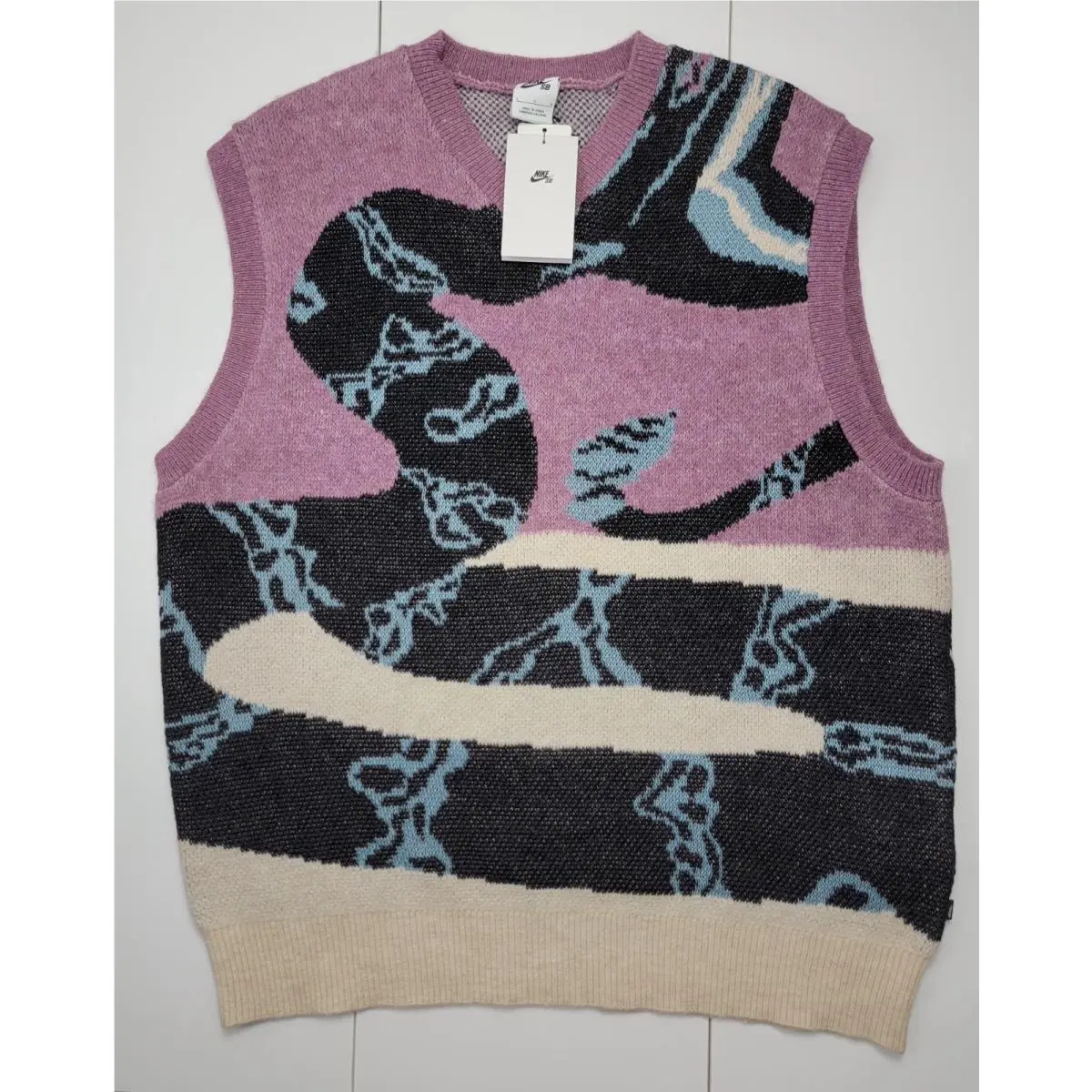Nike SB Skateboarding Vest Snake FV7391-523 Adult Unisex L Knit Sweater