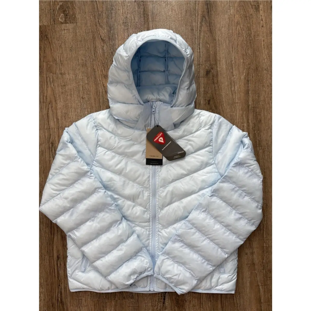 Nike Therma Fit Hooded Puffer Jacket Women’s Sz Med Light Blue HV2457-441