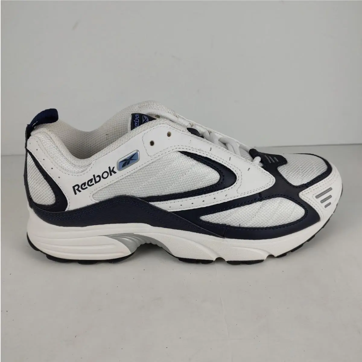 Vintage Reebok Whiplash Women`s 8.5 White Navy Y2K Running Shoes Nos OG Box