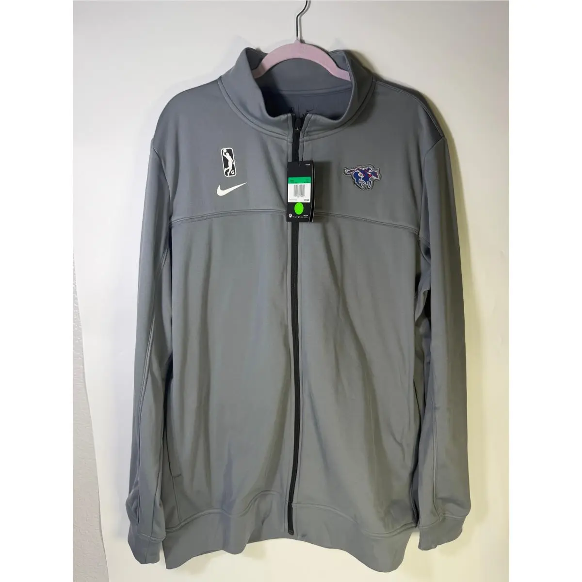 Nike G League Team Issued Full Zip Performance Jacket Gray XL Tall
