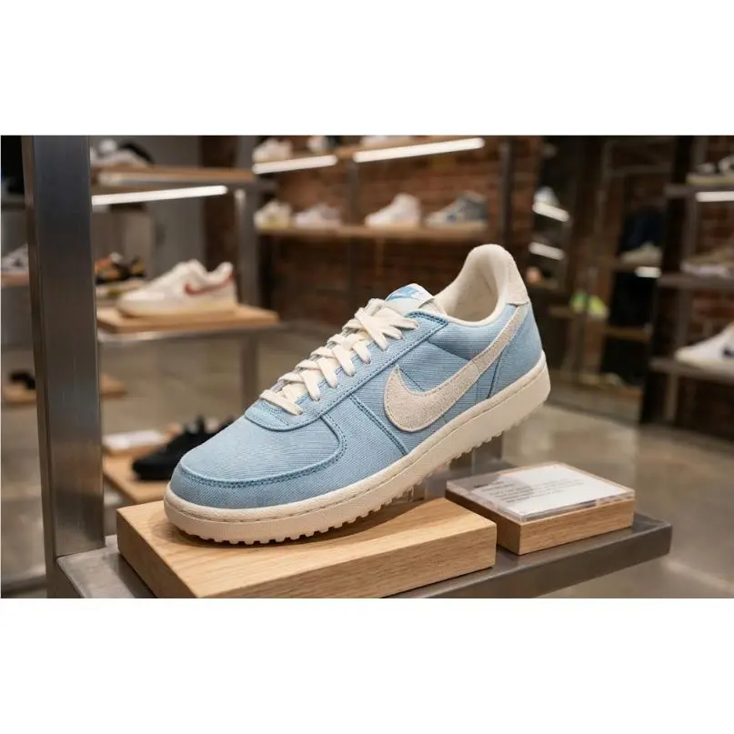Field General Denim Turquoise Womens Shoes IH5969-464 Retro Sneakers SZ9.5 by Nike