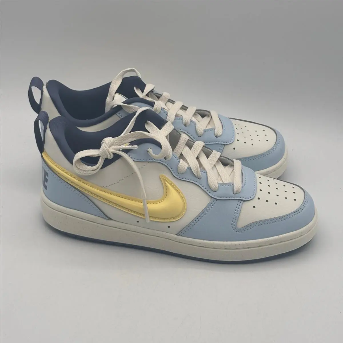 Nike Court Borough Low Recraft Shoes Kids Size 5Y Sail Soft Yellow IM6698-171