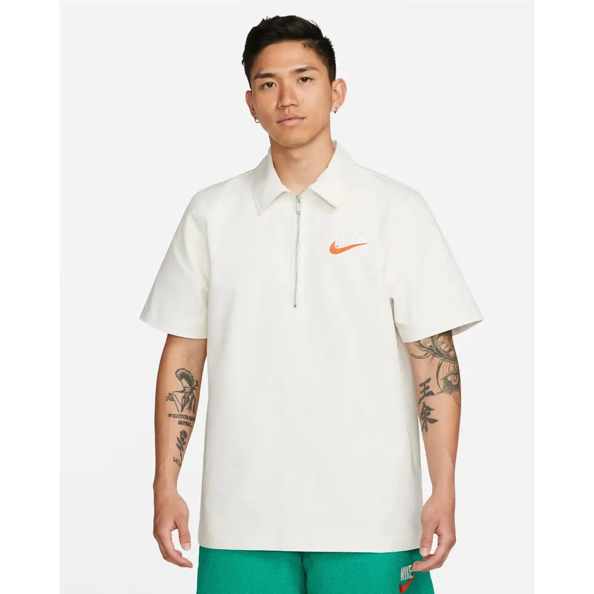 Men`s XL Off-white Half Zip Shirt Canvas Sportswear Swoosh Phantom B57 by Nike