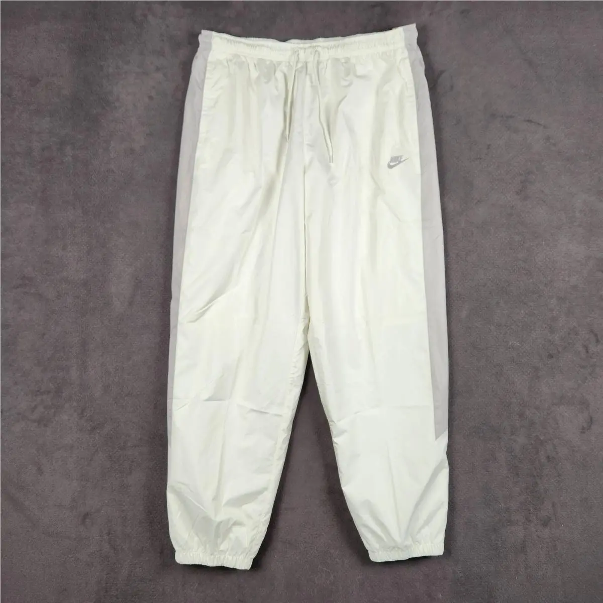 Nike Windrunner Lined Pants Mens Large White Gray Storm-fit HV8371-134