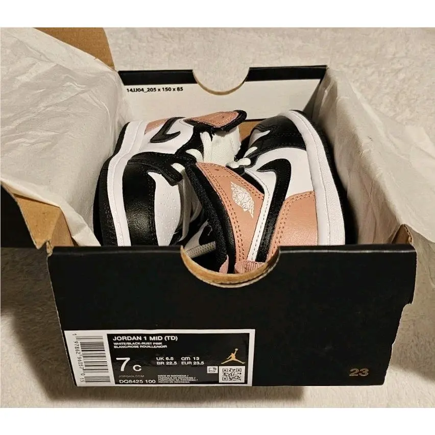 Nike shoes - Air Jordan 1 Mid - Air Mid - white, black, rust pink 0