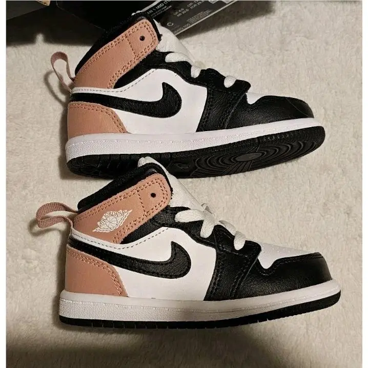 Nike shoes - Air Jordan 1 Mid - Air Mid - white, black, rust pink 2