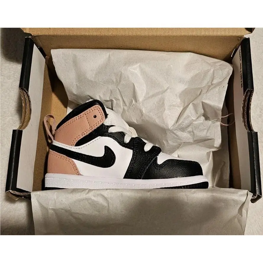 Nike shoes - Air Jordan 1 Mid - Air Mid - white, black, rust pink 5