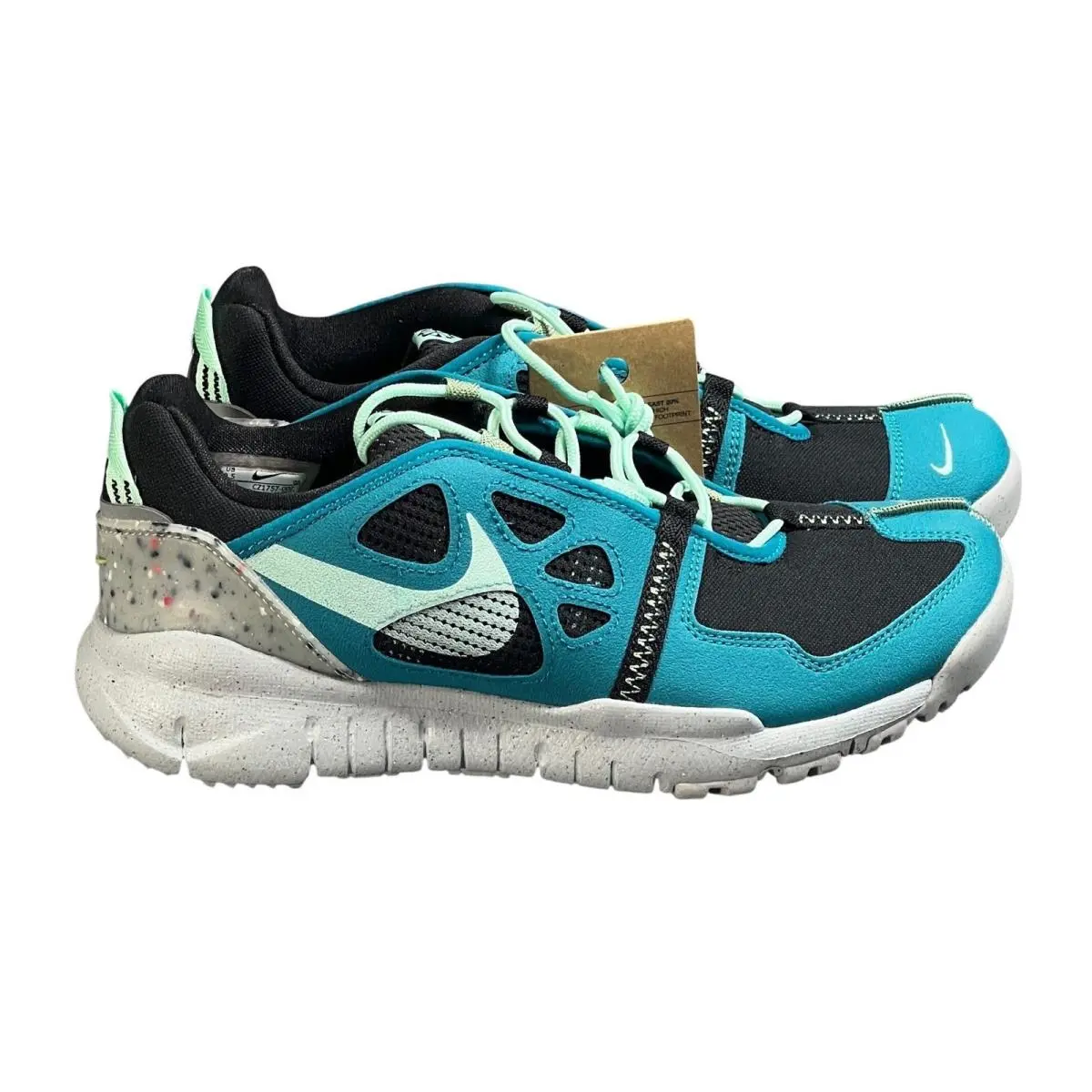 Free Terra Vista Mens 9.5 / Wmns 11 Trail Running Shoes Blk/mint CZ1757-002 by Nike