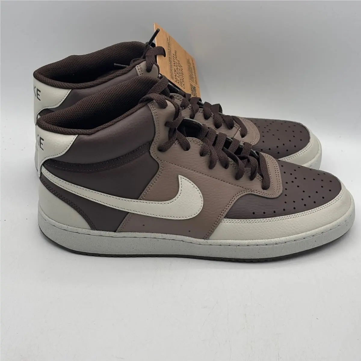 Nike Court Vision Mid NN Men 11.5 Brown Bone Recycled Leather DN3577-200