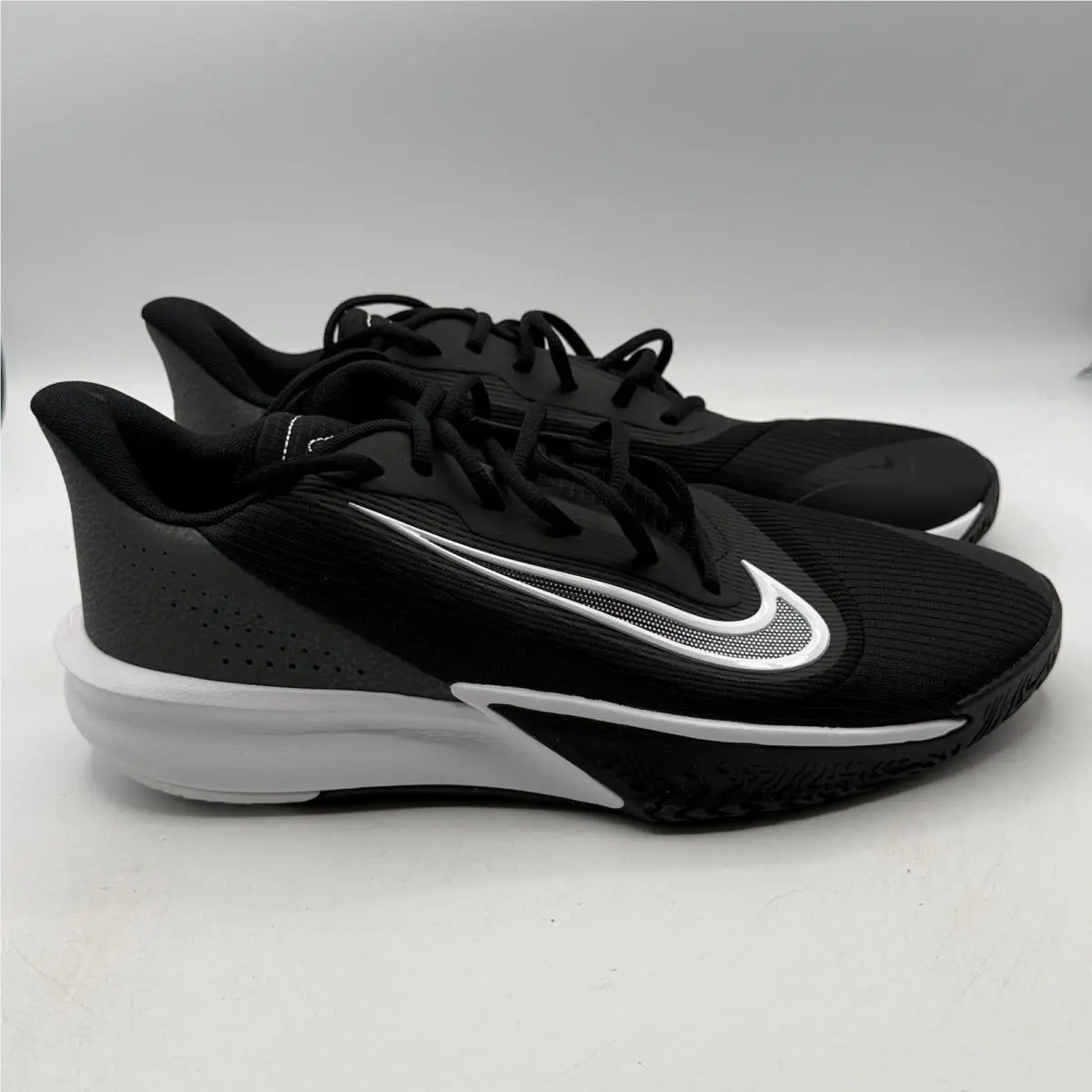 Nike Precision Vii Shoes Mens 11.5 Black White Iron Grey Basketball FN4322-005