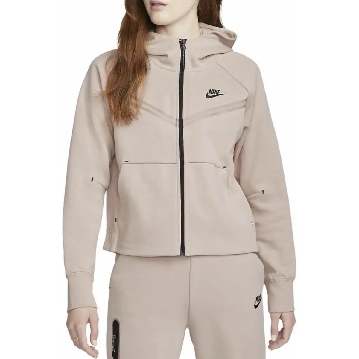 Nike Sportswear Tech Fleece Windrunner Hoodie Pink Oxford Womens XS