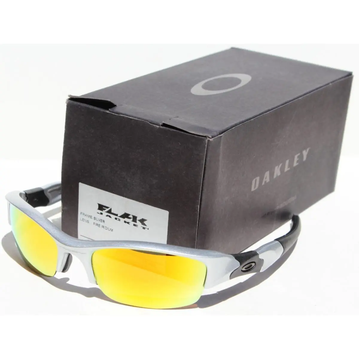Flak Jacket Sunglasses Silver/fire Iridium OO9008/03-884 Rare by Oakley