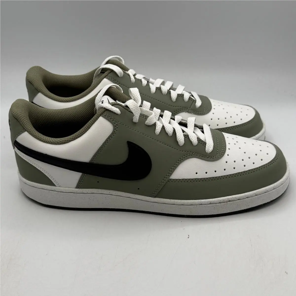 Nike Court Vision Low P Nbk Shoes Mens Size 11.5 White Sage Casual FJ5480-100