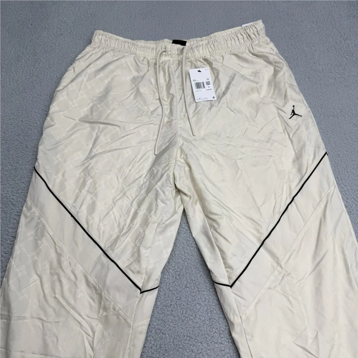 Jordan Track Pants Mens 2XL Off White Jumpman Baggy Wide Leg Nylon IH3322-104