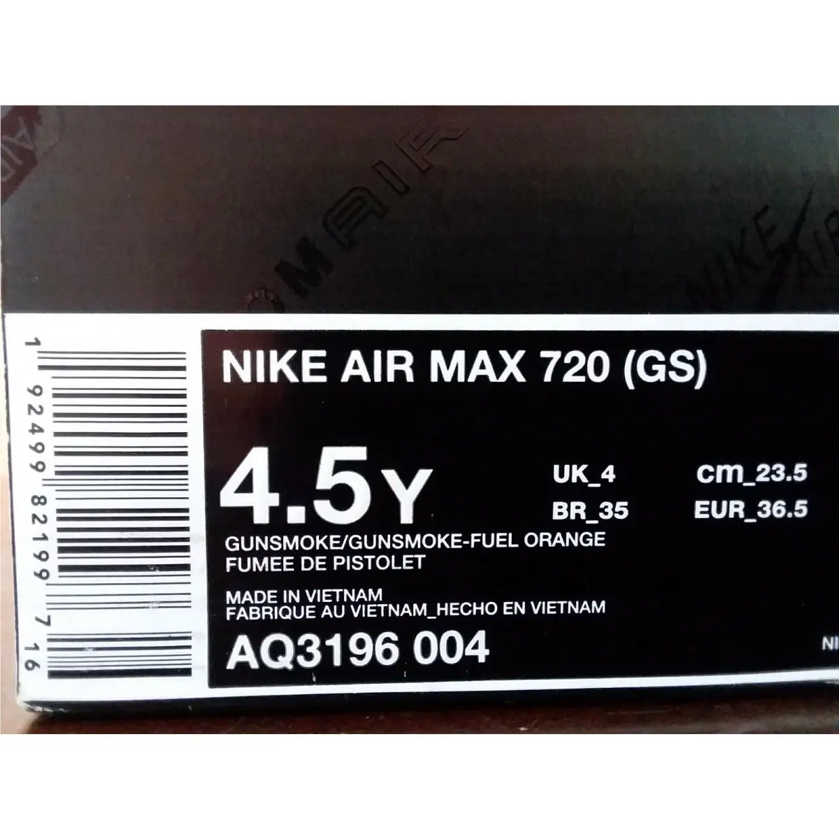 Nike shoes - Nike Air Max 720 GS - Gray (UPC: 192499821997) 5