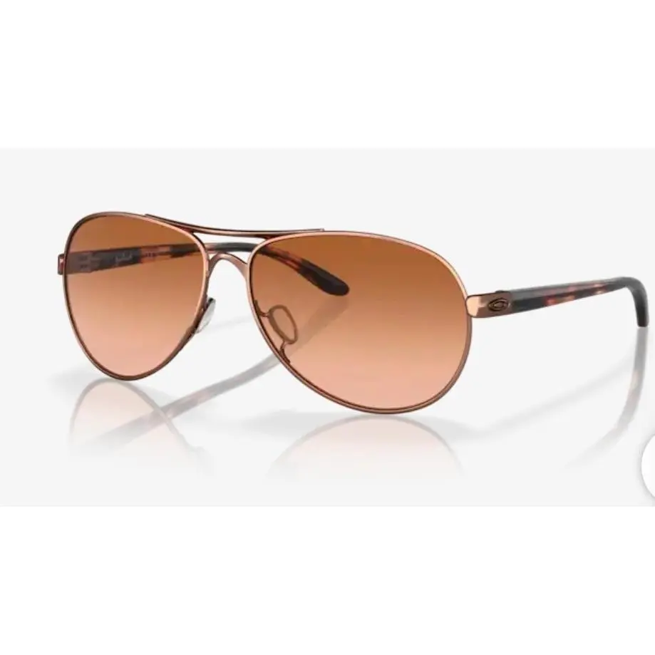 Feedback OO4079-44 Womens Metal Sunglasses Brown Rose Gold Frame Prizm by Oakley