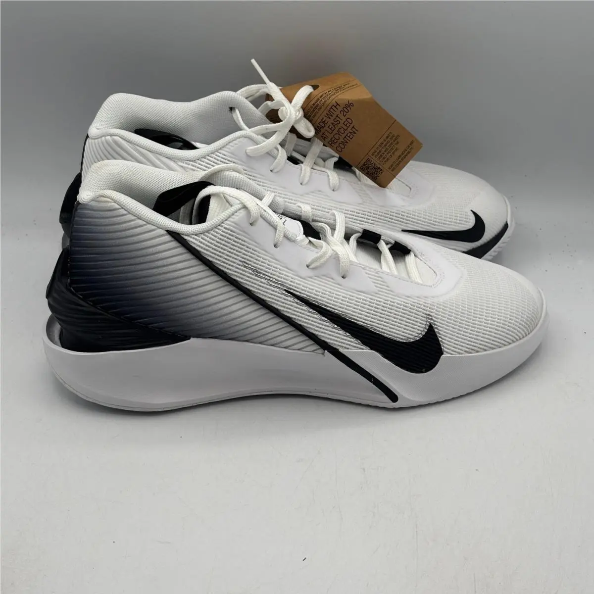 Nike G.t. Jump Academy Shoes Mens Size 9 White Black Basketball FV5524-100