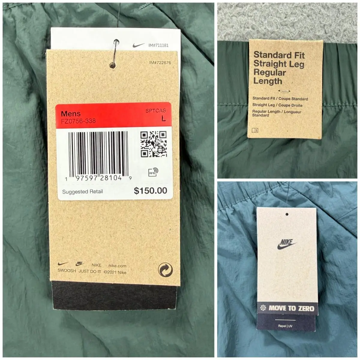 Nike clothing - Nike Tech - Tech - Green (UPC: 197597281049) 1